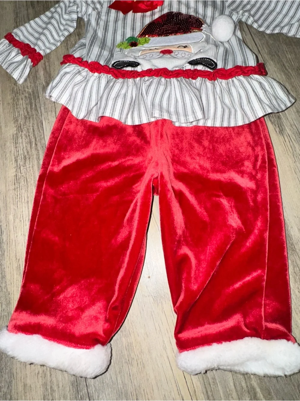 Rare Editions Red and White Santa Stripe Holiday Set